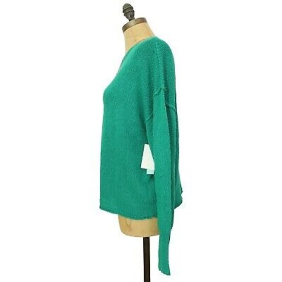 Abound Drop Shoulder Pullover Sweater Top Size L Crew Green Lake NEW Tag B41 - Picture 6 of 6